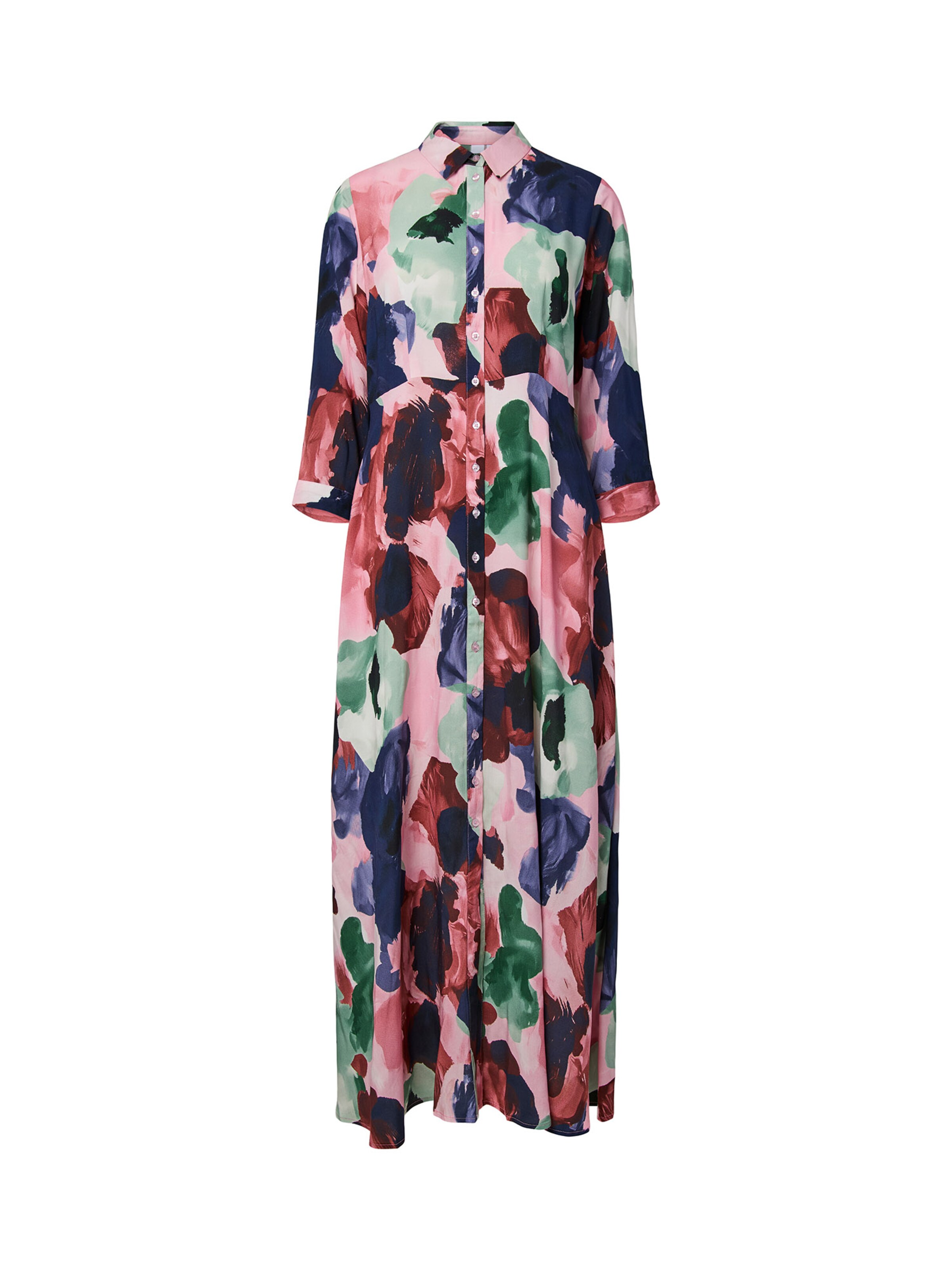 YAS Kleid 'YASSAVANNA' in 34 in navy / mint / rosa / weinrot, Produktansicht