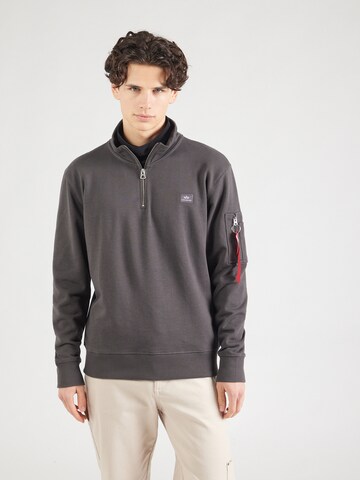 ALPHA INDUSTRIES Sweatshirt 'X-Fit' in Grau: Vorderseite