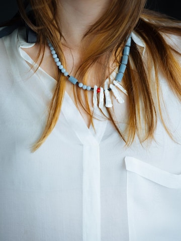 Christine on the clouds Necklace 'Petra Sand Stripe' in Blue