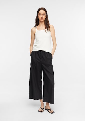Wide Leg Pantalon COMMA en noir : devant