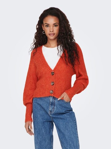 ONLY Knit Cardigan in Red: front