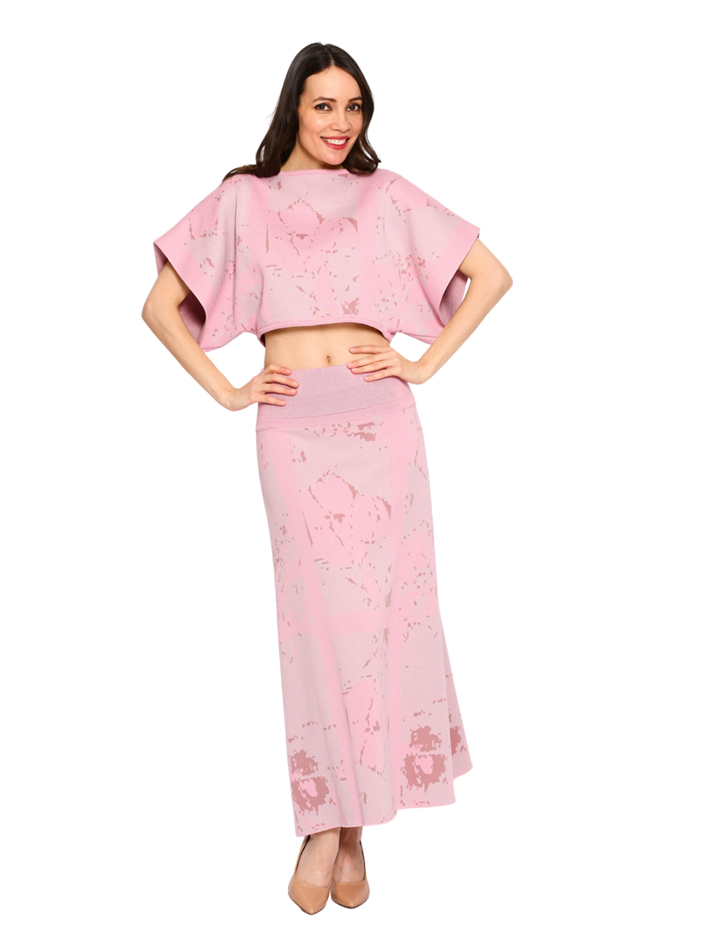 Csillag Zsuzsi Top 'Rome Sleeve'‌ in Pink: Vorderseite