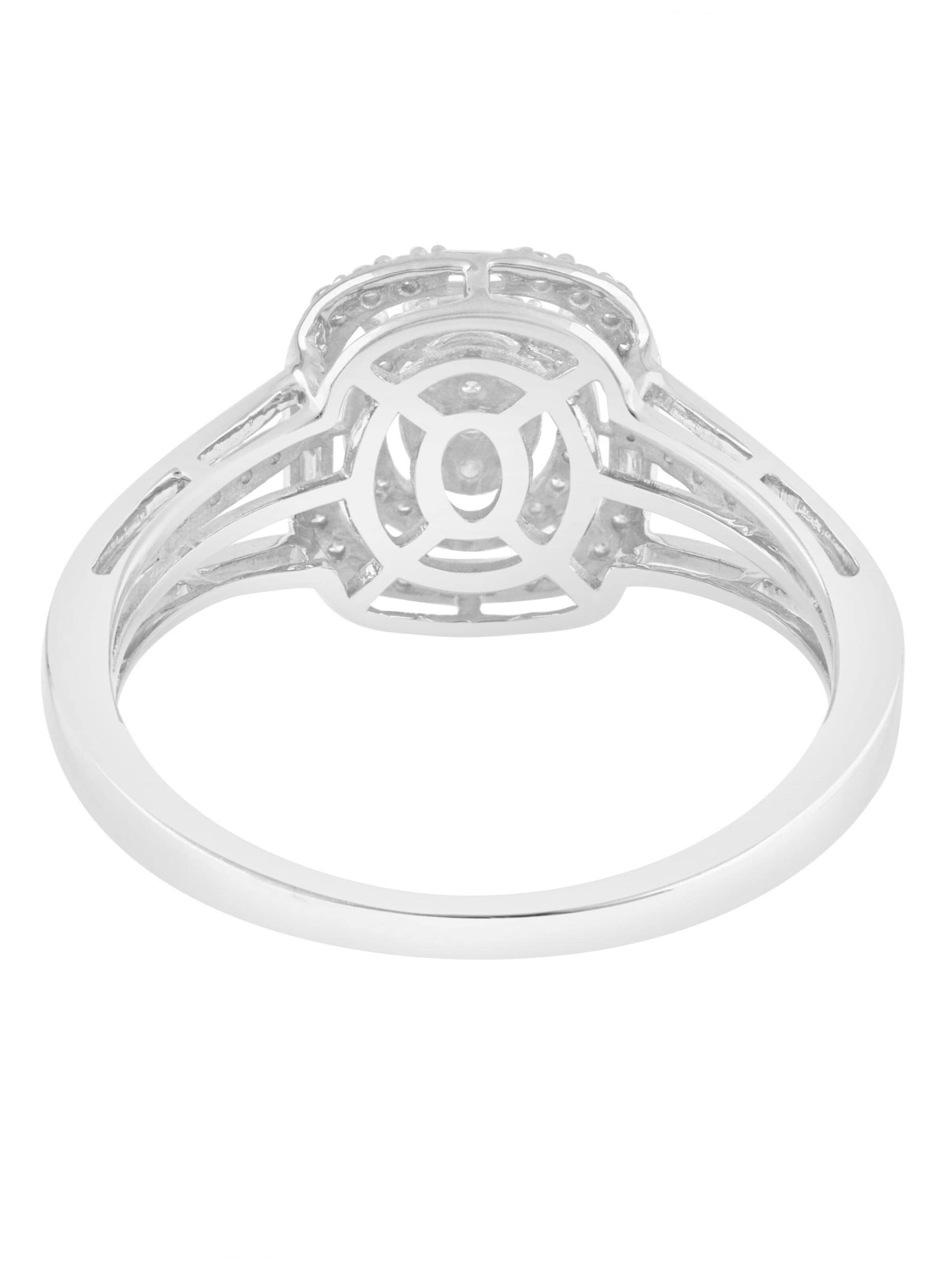 Diamant Exquis - Anillo 'Ring aus 375 Weißgold mit Diamant' en plata