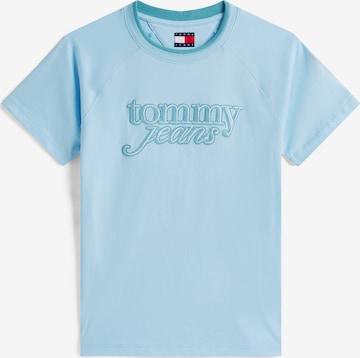 Tricou de la Tommy Jeans pe albastru: față