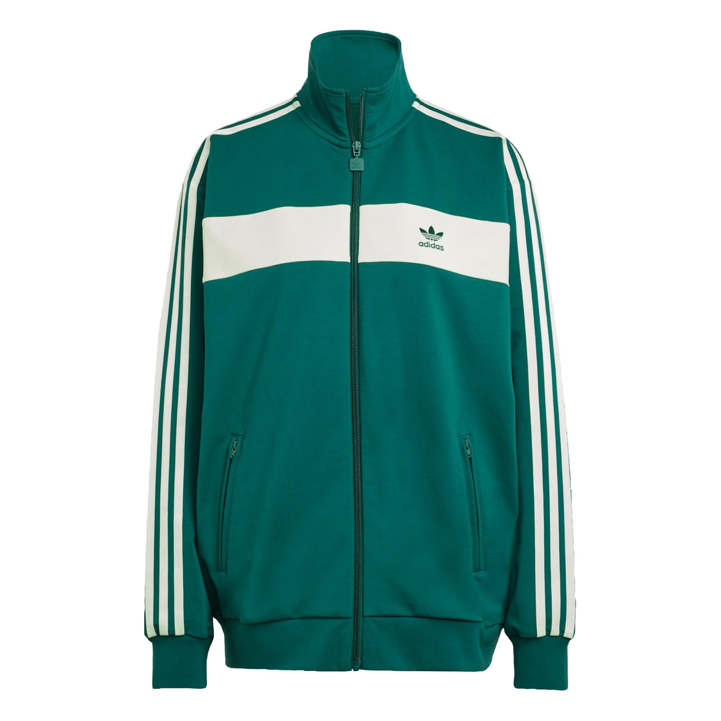 ADIDAS ORIGINALS Sweatvest 'Colorblock Track' in Groen: voorkant