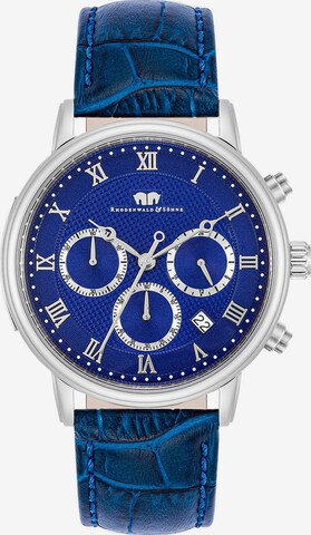 Rhodenwald & Söhne Analoog horloge in Blauw: voorkant