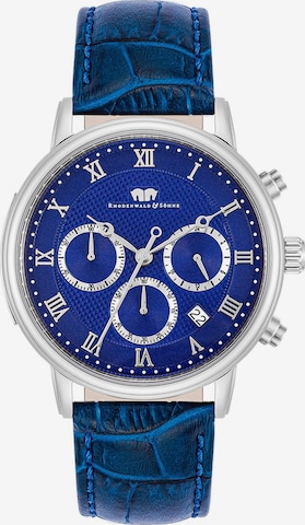 Rhodenwald & Söhne Analoog horloge in Blauw: voorkant