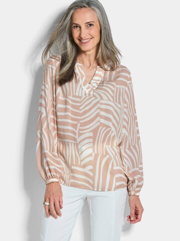 Goldner Bluse in Beige: Vorderseite