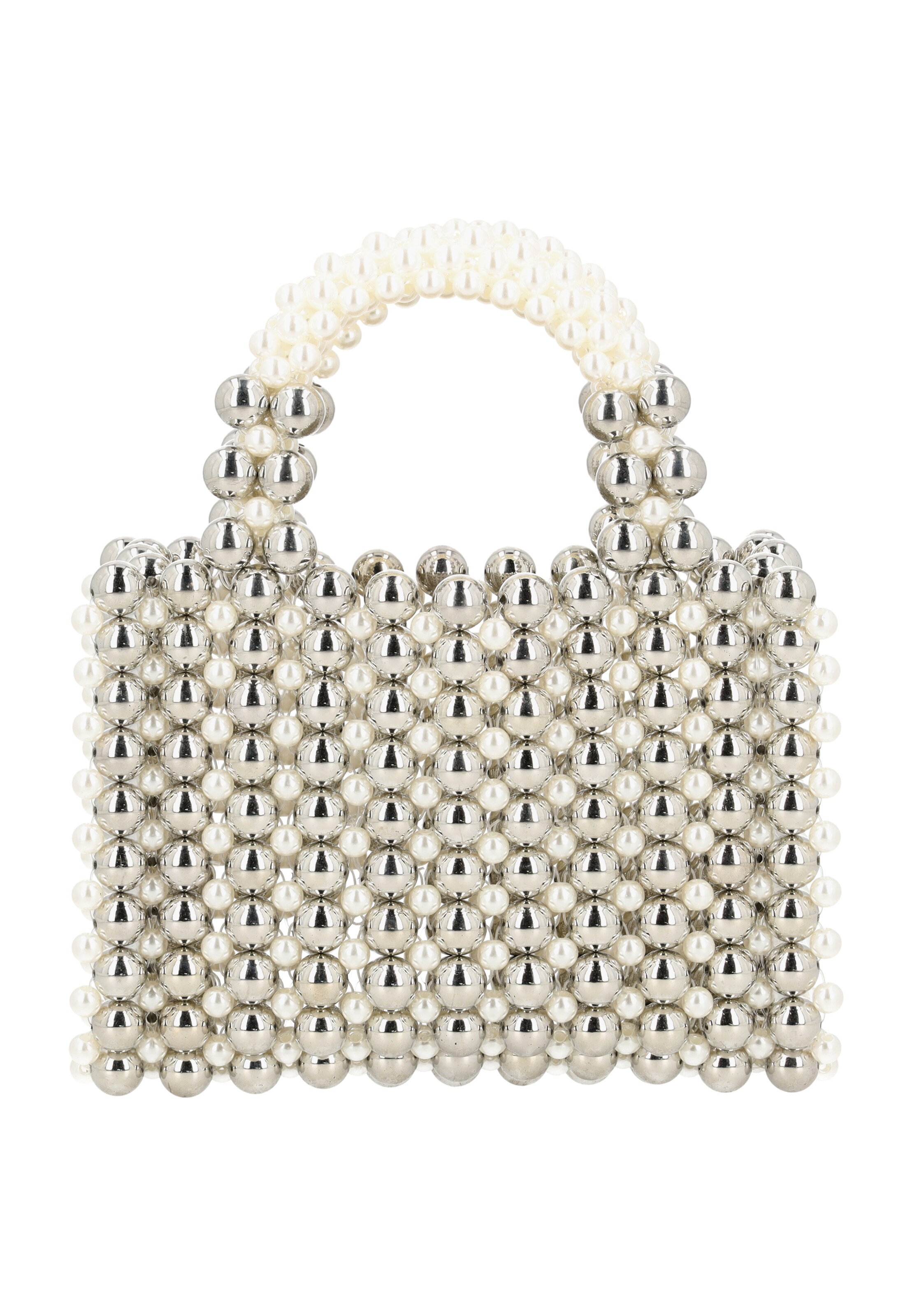 myMo at night Handbag in Silver: front