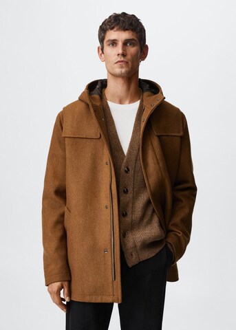 MANGO MAN Between-Seasons Coat 'Medina' in Brown: front