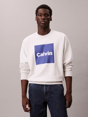 Calvin Klein Jeans Обычный Свитшот в Серый: спереди