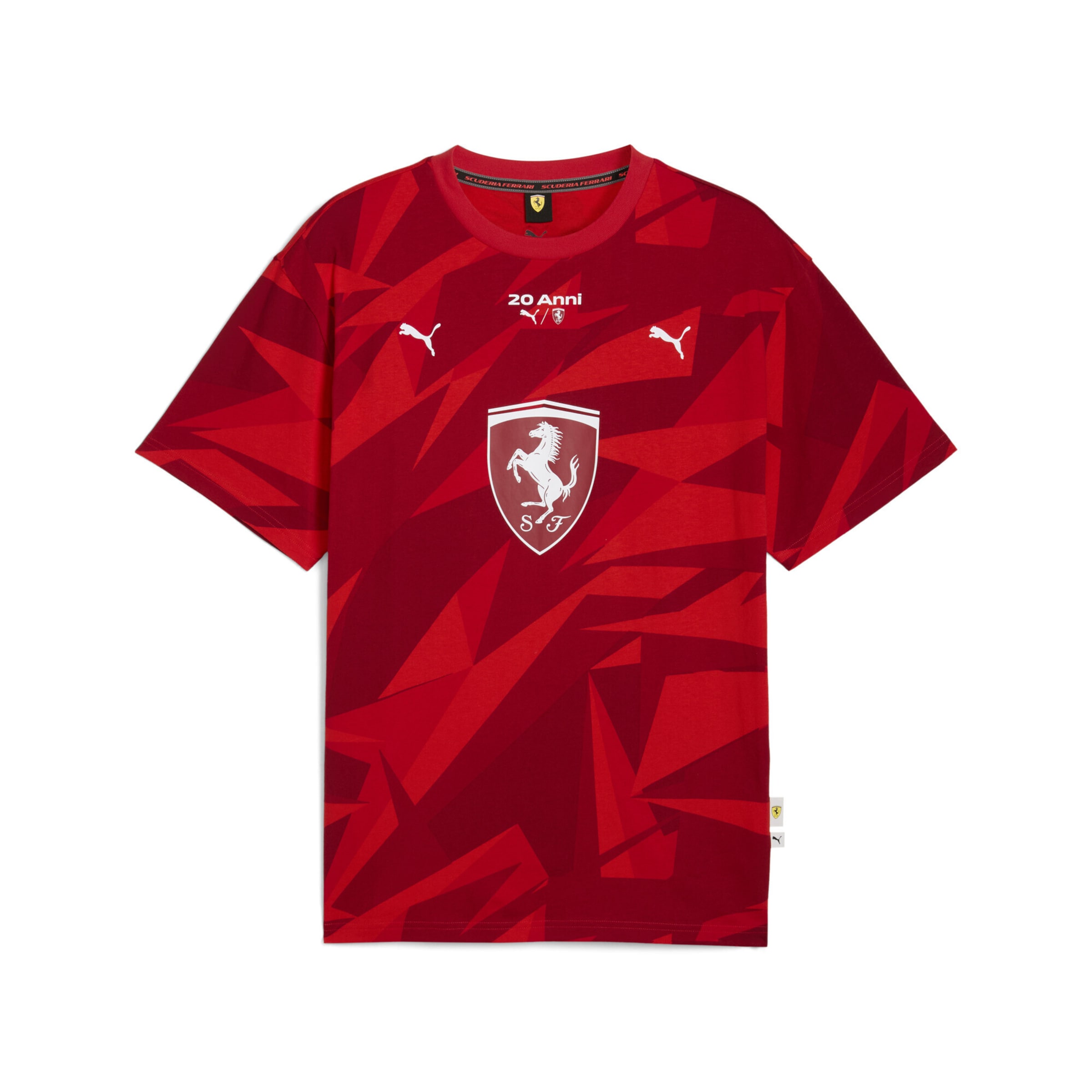 PUMA T-Shirt fonctionnel 'Scuderia Ferrari HP' en rouge feu / rouge foncé / blanc, Vue avec produit