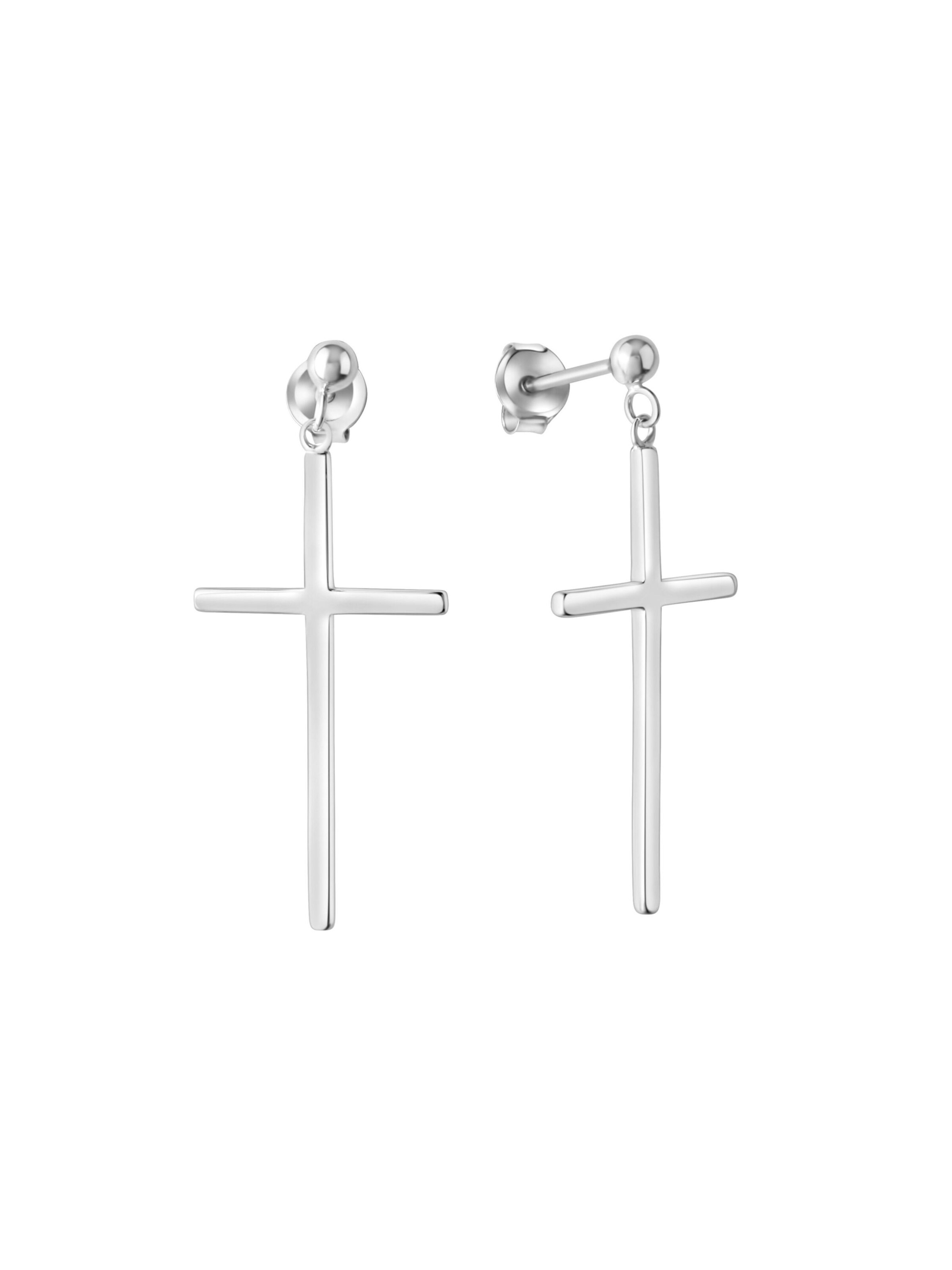 Zeeme Boucles d'oreilles en blanc, Vue avec produit