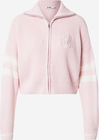 Tally Weijl Πλεκτή ζακέτα σε ροζ: μπροστά
