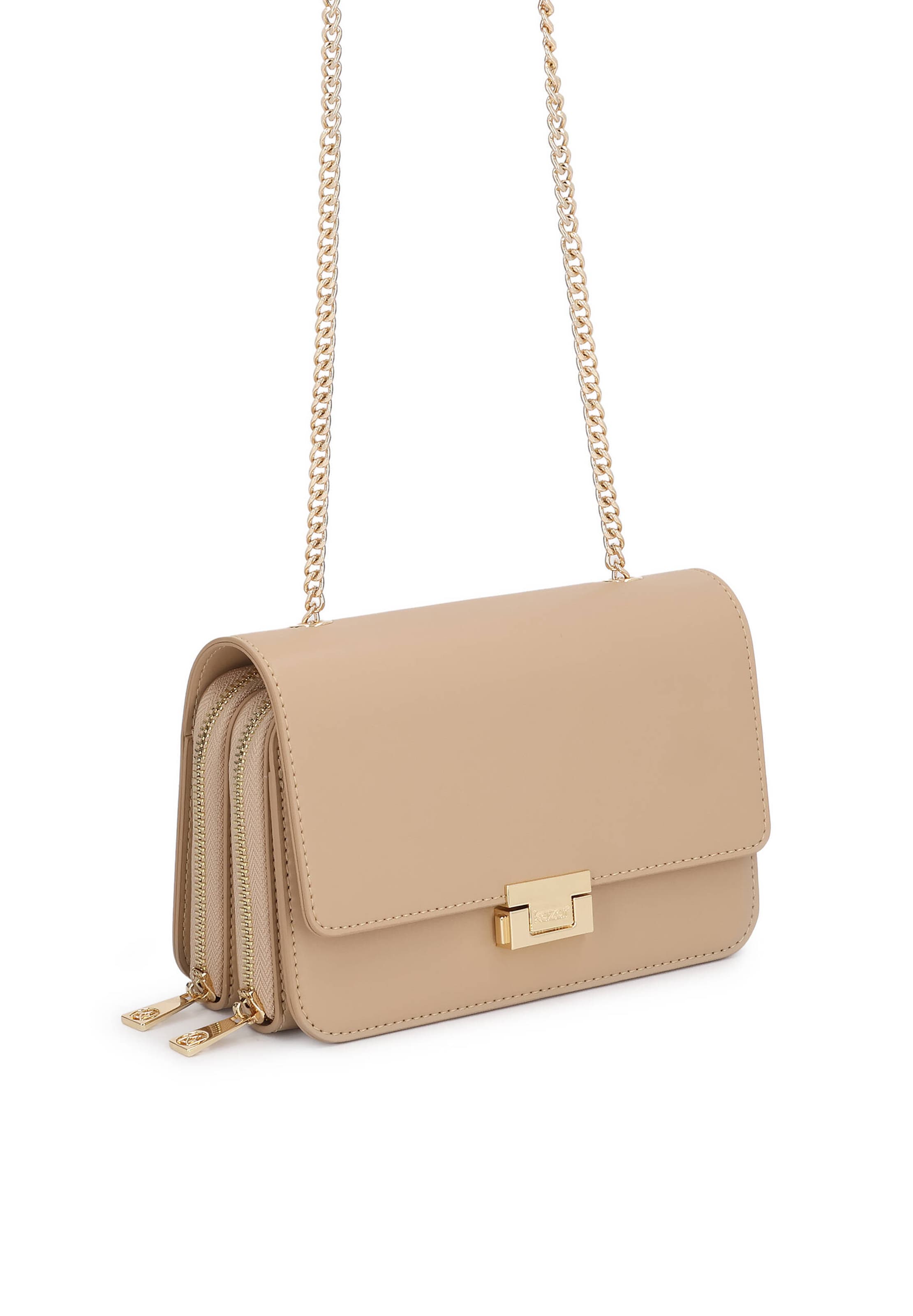 Kazar Skuldertaske i beige