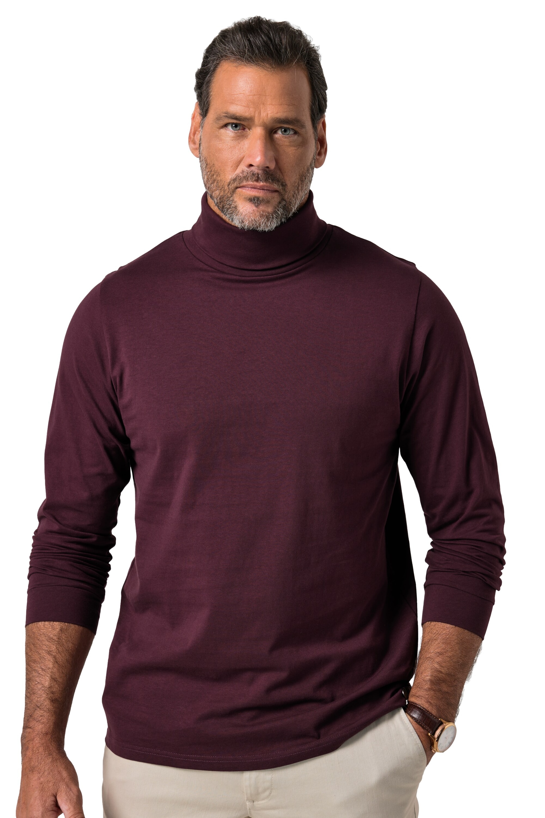 JP1880 Shirt in Rood: voorkant