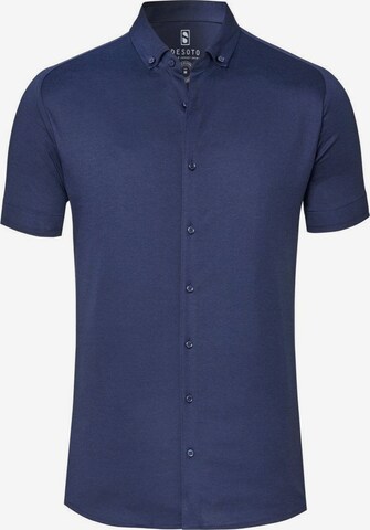 DESOTO Button Up Shirt in Blue: front