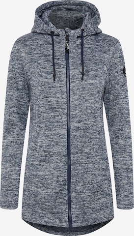 Oxmo Fleece jas 'Kaira' in Zwart: voorkant