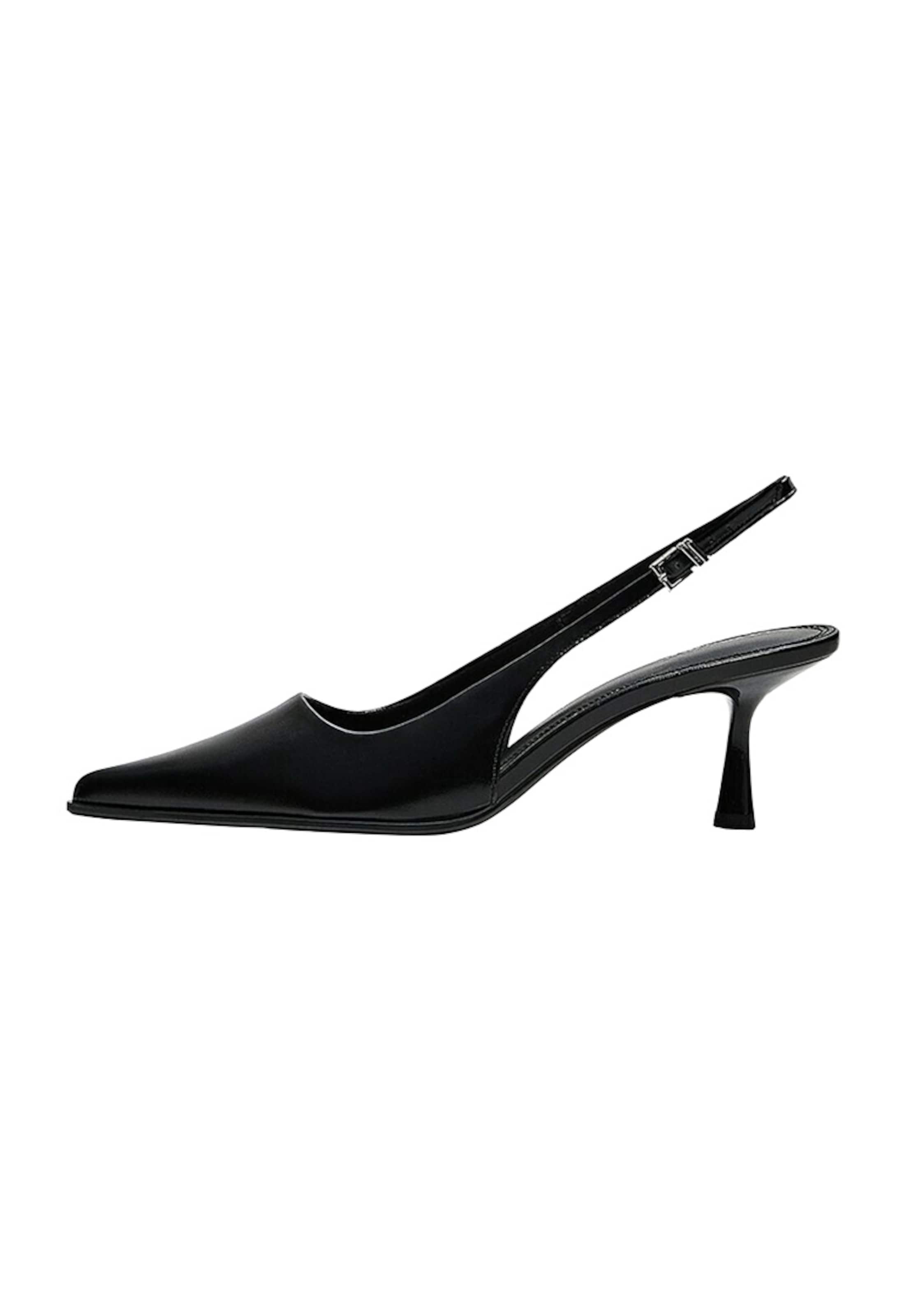 Bershka Slingpumps in Zwart: voorkant