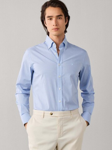 Hackett London Regular fit Button Up Shirt 'Gingham' in Blue: front