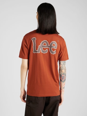 Lee T-Shirt 'ESSENTIAL' in Braun