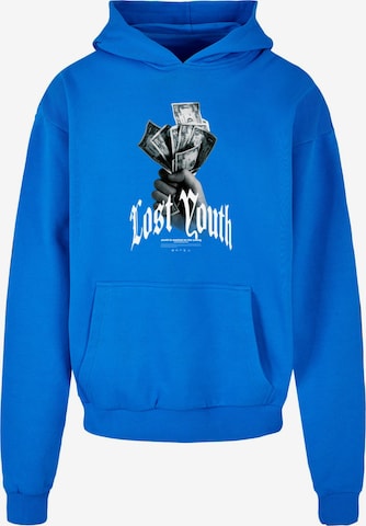 Sweat-shirt Lost Youth en bleu : devant