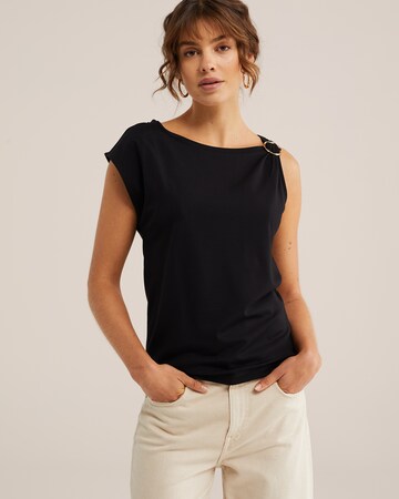 WE Fashion Toppi värissä musta: etupuoli