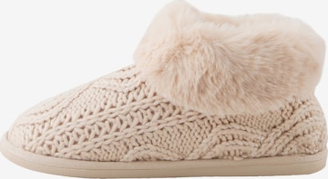 Next Тапки в Бежевый: спереди