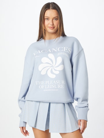 Hey Soho Sweatshirt 'VACANCES' in Blue: front