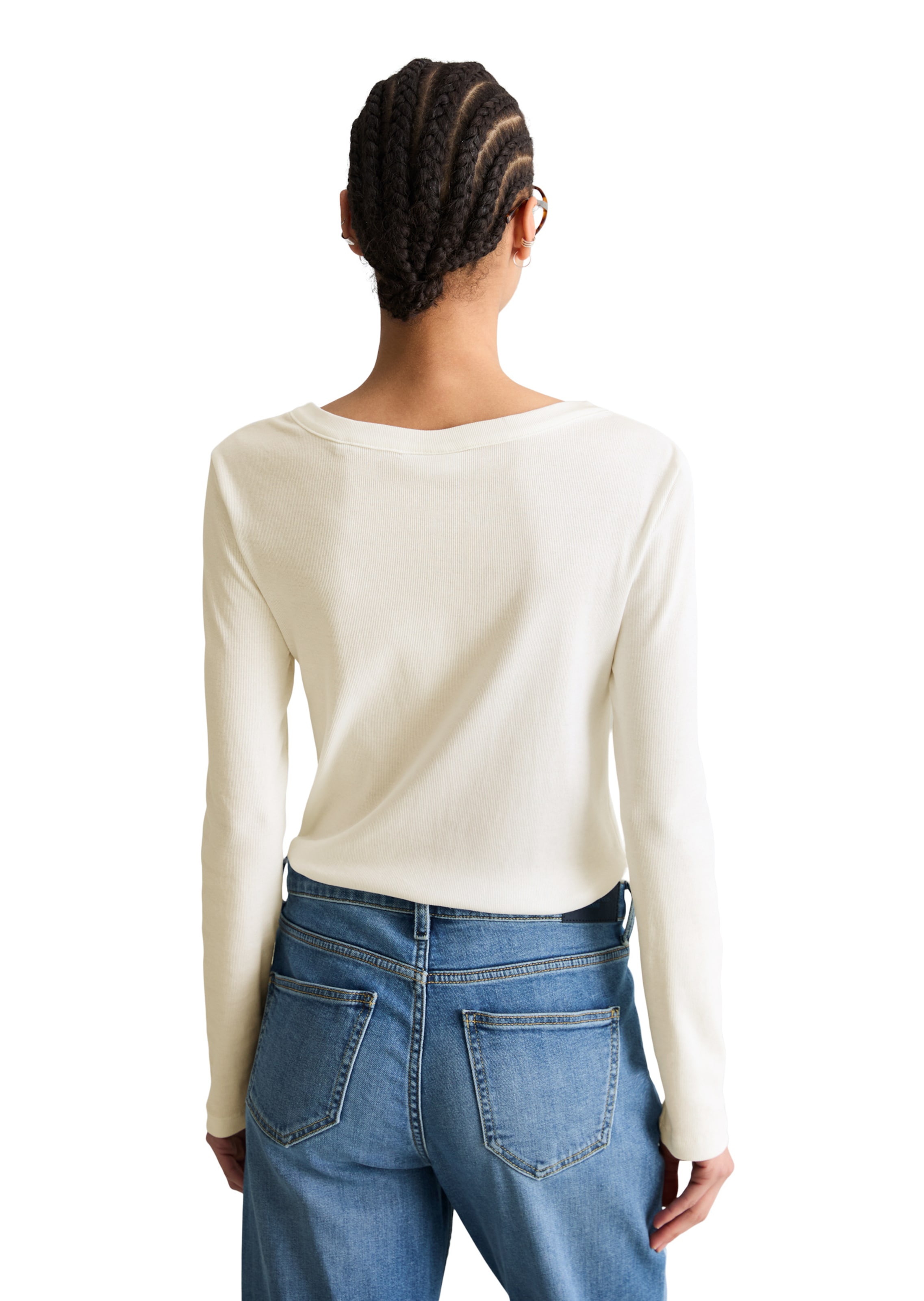 Marc O'Polo DENIM Shirt 'Serafino' in Beige