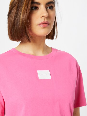 HUGO Red Shirt 'The Boxy Tee 12' in Roze