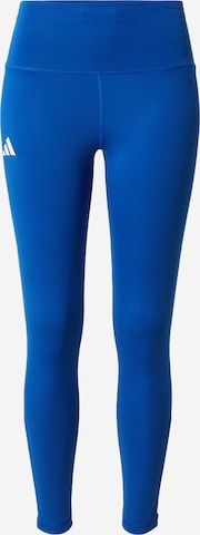 ADIDAS PERFORMANCE Skinny Workout Pants 'Adizero Essentials 1/1' in Blue: front