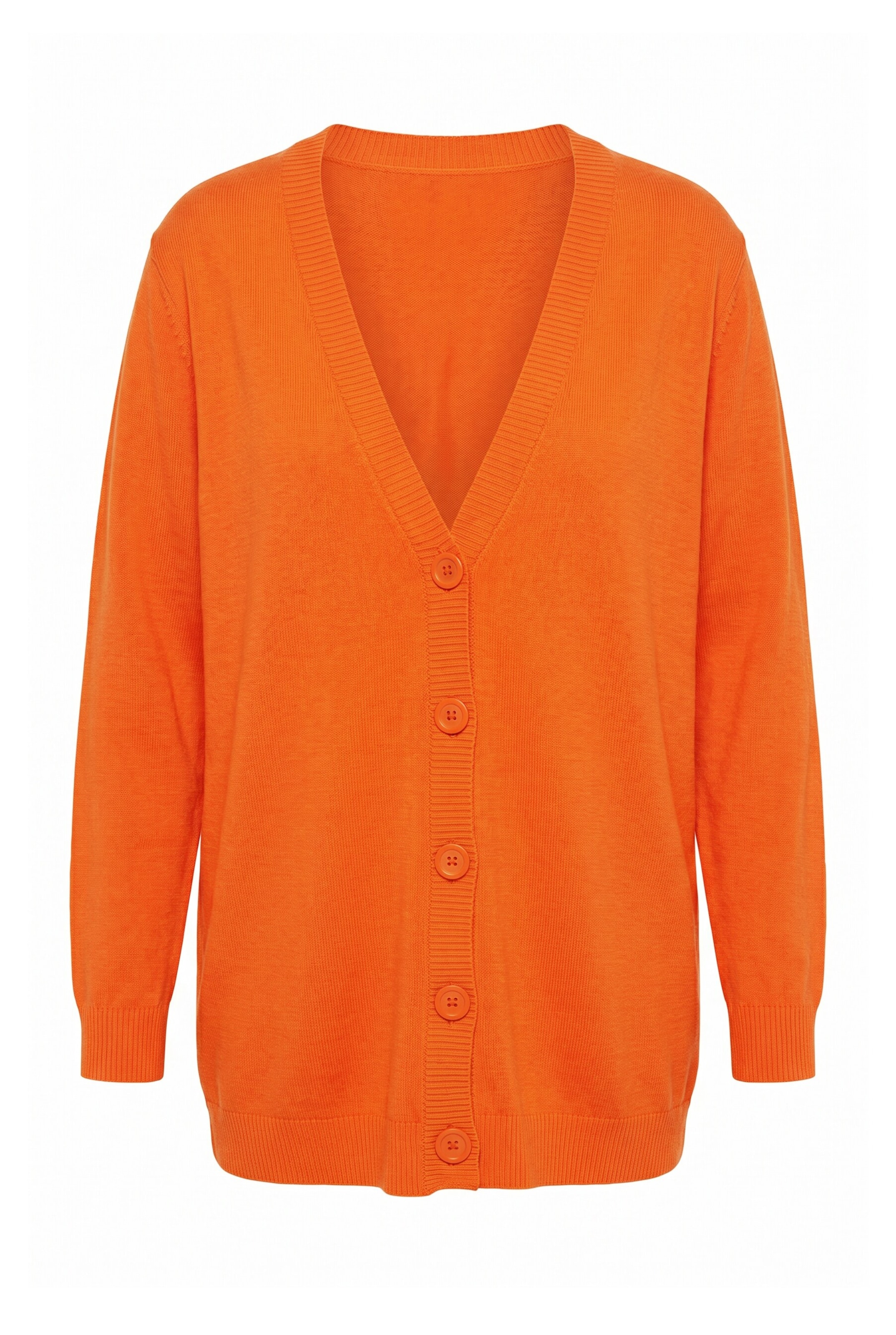 MIAMODA Knit Cardigan in Orange: front
