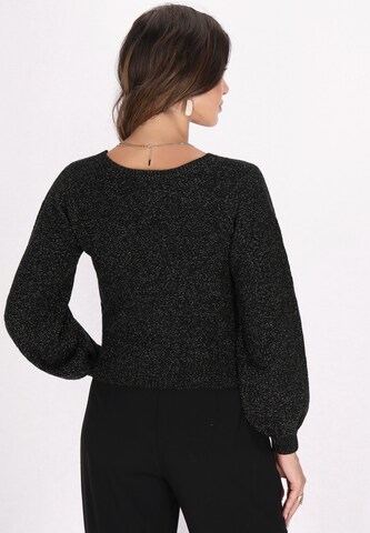 Pullover di faina in nero