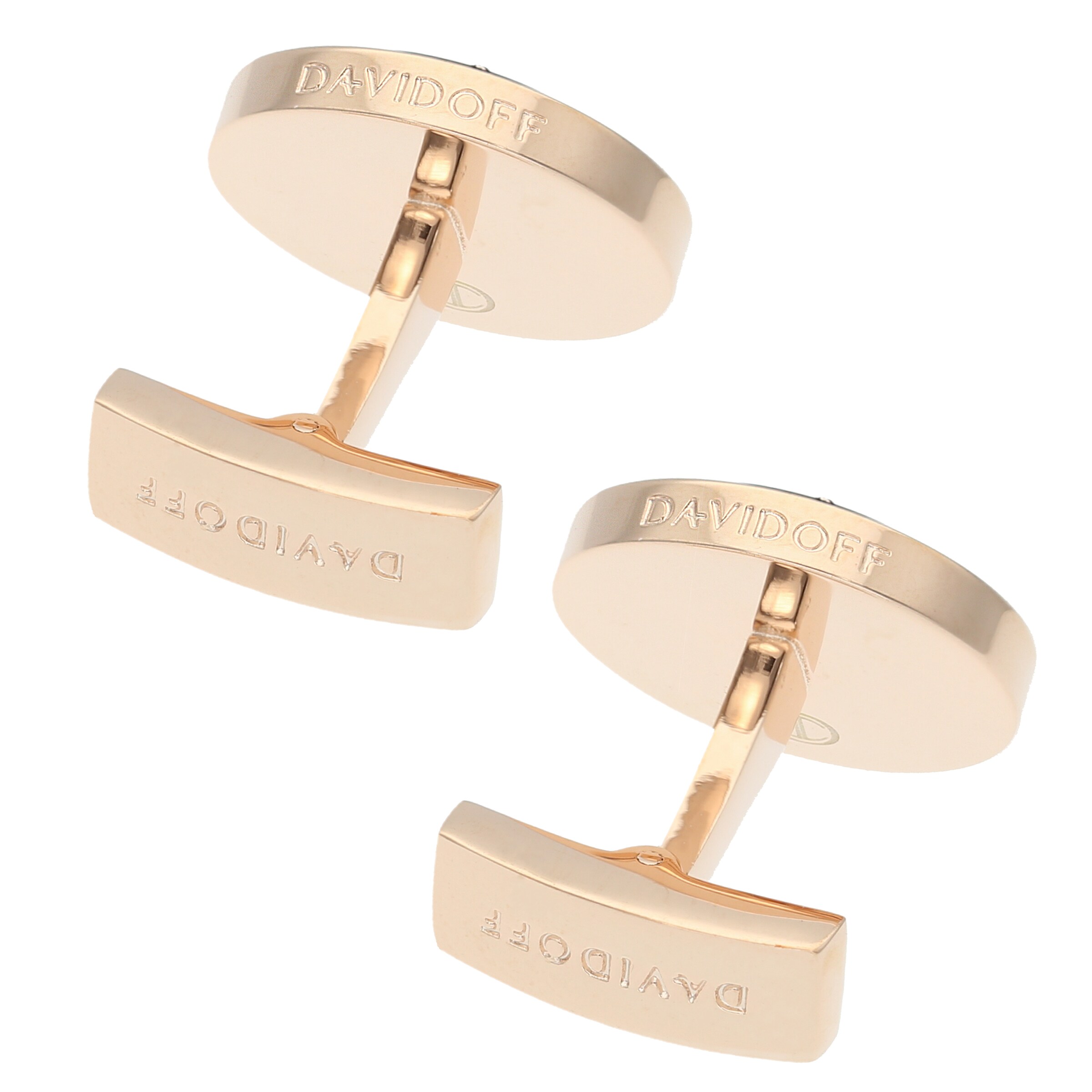 Davidoff Venice Manschettenknöpfe Messing 2 cm in Gold: Vorderseite