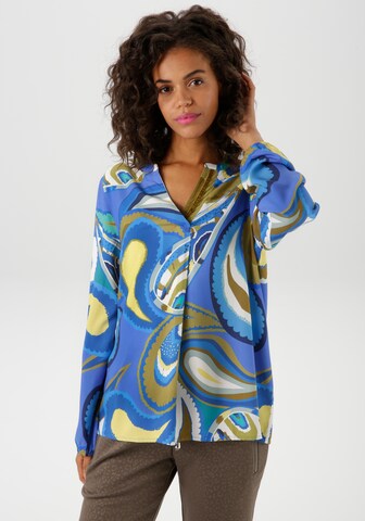 Aniston CASUAL Blouse in Blue: front