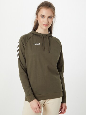 Hummel Sportief sweatshirt in Groen: voorkant