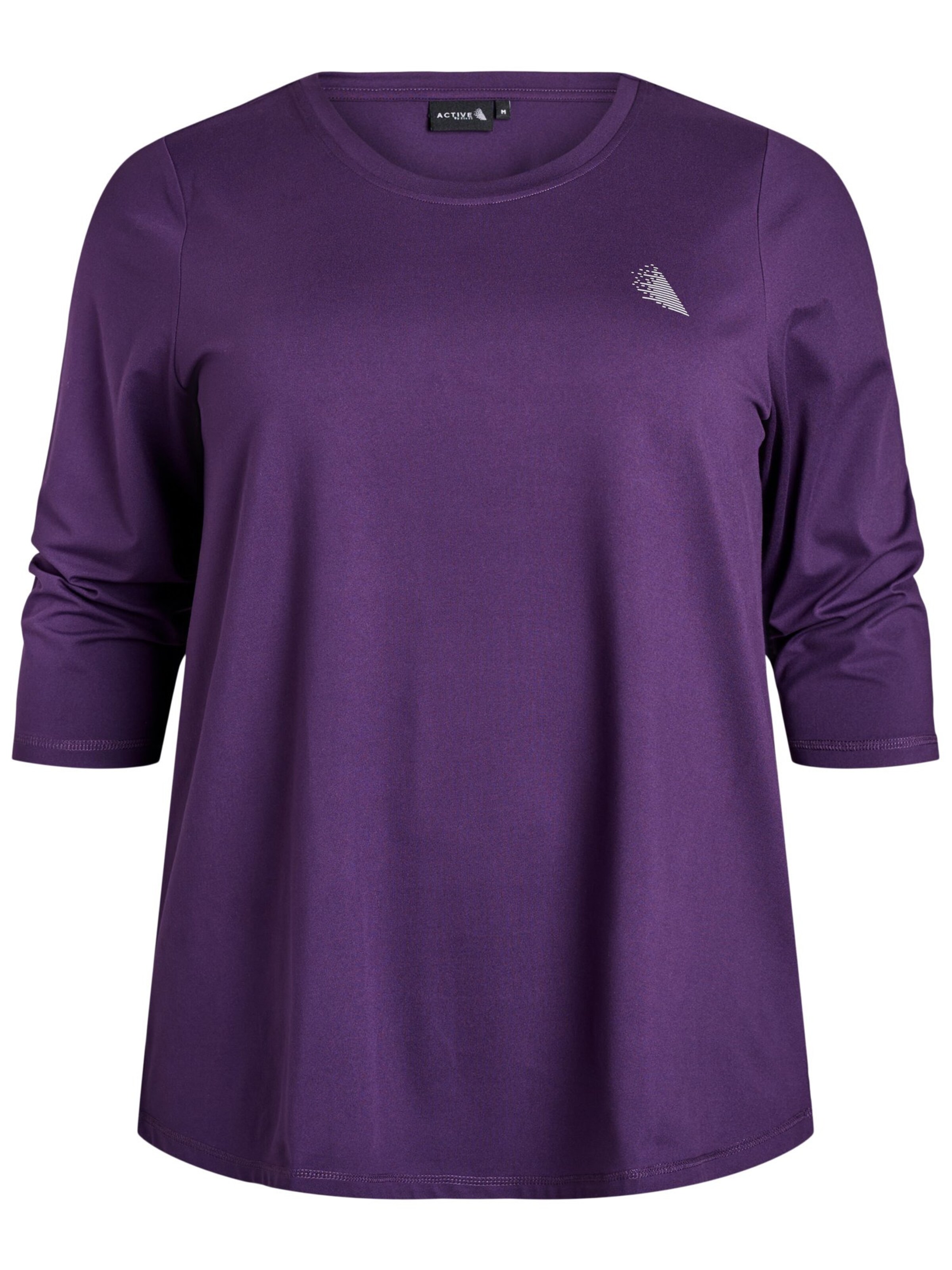Active by Zizzi Shirt &#x27;ABASIC ONE&#x27; in Lila: voorkant