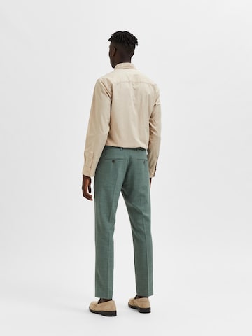 SELECTED HOMME Regular Pleated Pants 'OASIS' in Green