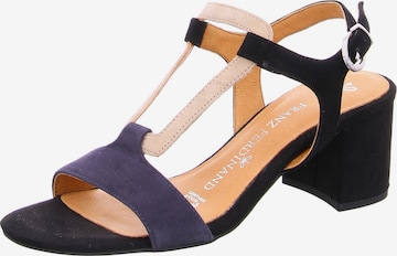 Franz Ferdinand Strap Sandals in Black: front