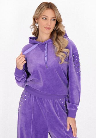 faina - Sweatshirt 'Fashion Look' em roxo: frente