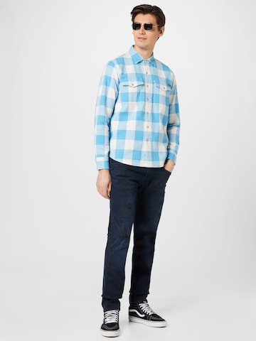 REPLAY Regular fit Button Up Shirt in Blue
