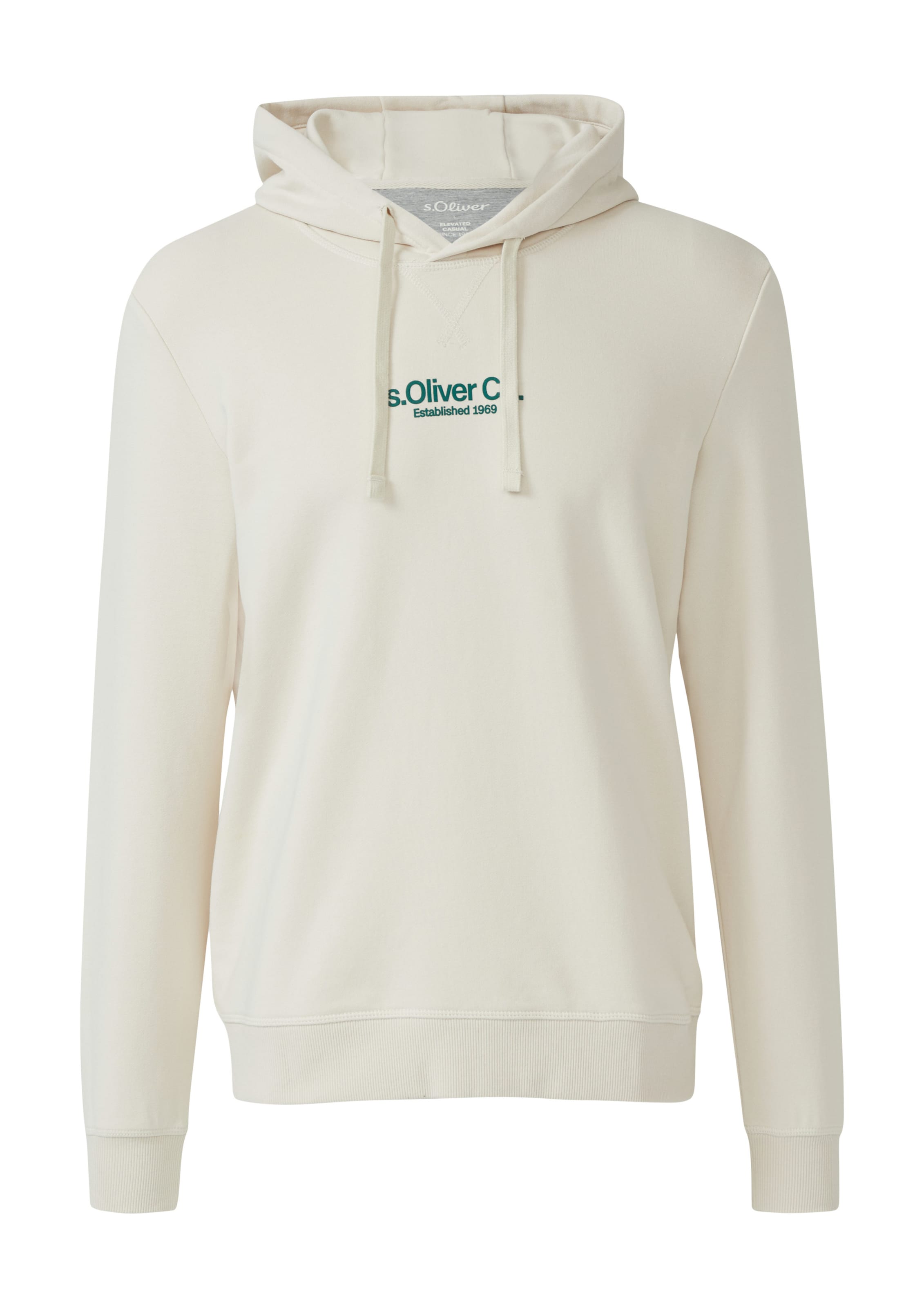 Sweat-shirt s.Oliver en beige : devant