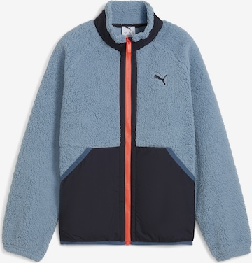 PUMA Functionele fleece jas 'Hybrid' in Blauw: voorkant