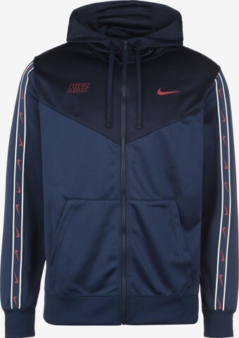 Nike Sportswear Zip-Up Hoodie 'Repeat' in Blue: front