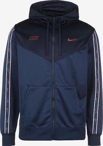 Nike Sportswear Sweatjacke 'Repeat' in Blau: predná strana