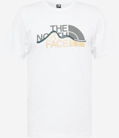 THE NORTH FACE T-Shirt 'MOUNTAIN LINE' in beige / dunkelgrün / weiß, Produktansicht