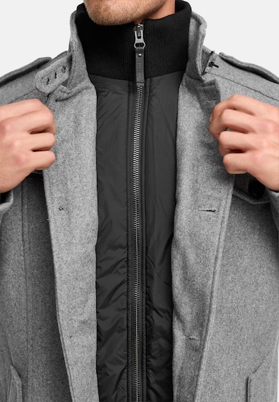 INDICODE JEANS Tussenjas 'Brandon' in de kleur Lichtgrijs, Productweergave