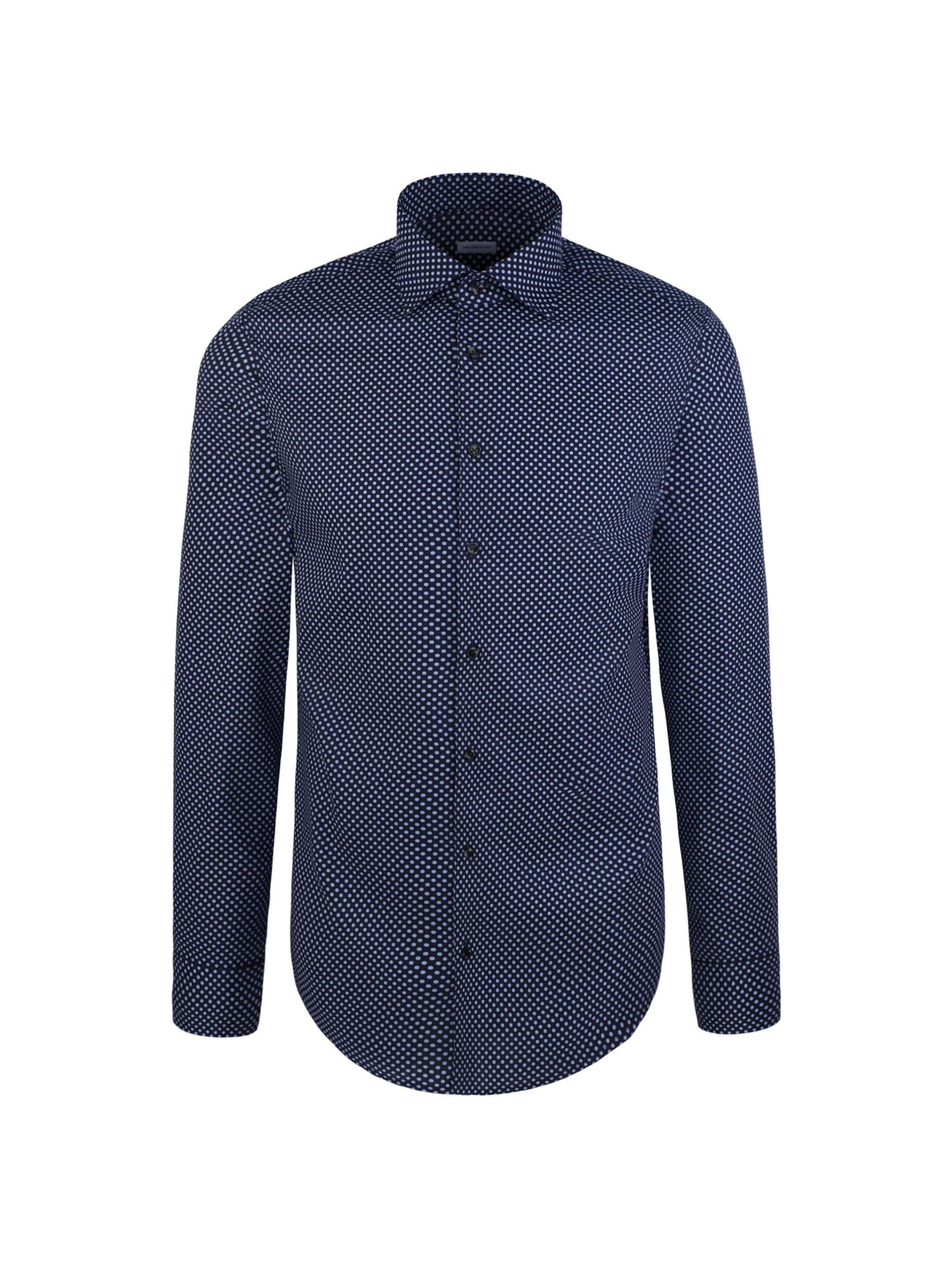 SEIDENSTICKER Chemise business 'Schwarze Rose' en bleu / bleu foncé / blanc, Vue avec produit