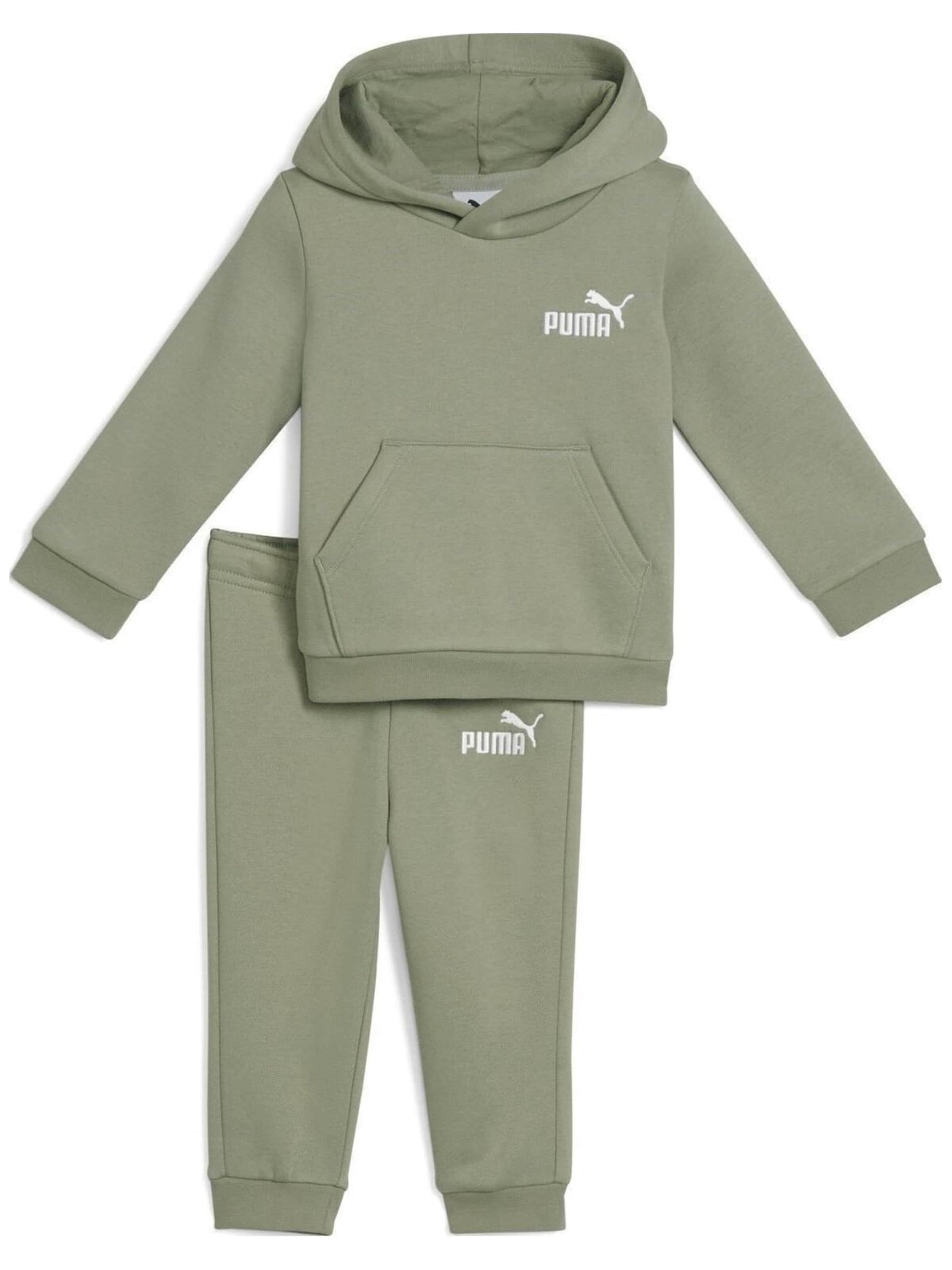 PUMA - Sudadera con cremallera 'Puma Minicats Loungewear Set Fl Inf Lux Army' en verde: frente